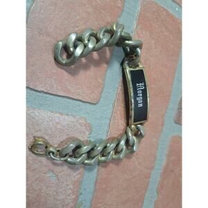 Vintage Thick Heavy Metal Bracelet Name (Morgan)
